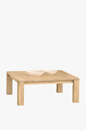 Tömör tölgyfa négyzet alakú dohányzóasztal olajozott felülettel